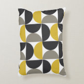 世紀中葉のウコンモダンとガンメタルグレー アクセントクッション (正面(垂直))