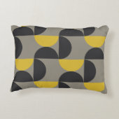 世紀中葉のウコンモダンとガンメタルグレー アクセントクッション (裏面)