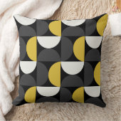 世紀中葉のウコンモダンとガンメタルグレー クッション (ブランケット)