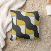 世紀中葉のウコンモダンとガンメタルグレー クッション (ブランケット)