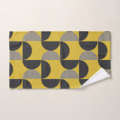 世紀中葉のウコンモダンとガンメタルグレー バスタオルセット (ハンドタオル)