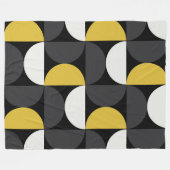 世紀中葉のウコンモダンとガンメタルグレー フリースブランケット (正面(横))