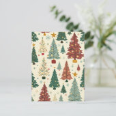 世紀中葉のモダンクリスマスツリー シーズンポストカード (スタンド正面)