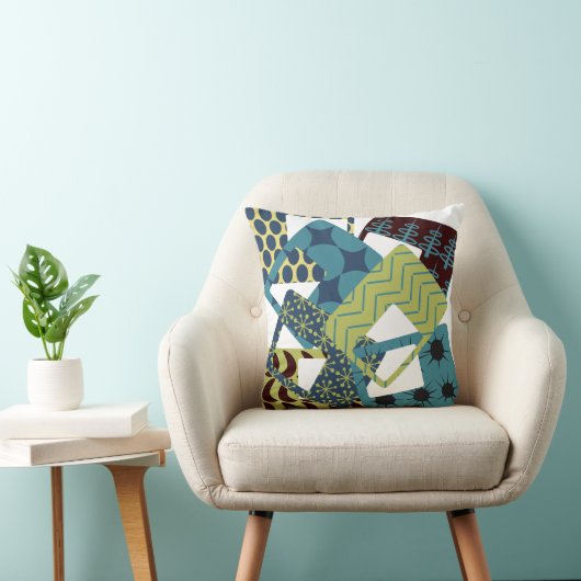 世紀中葉の丸形のモダン長方形 クッション (椅子)