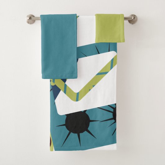 世紀中葉の丸形のモダン長方形 バスタオルセット (インサイチュ)