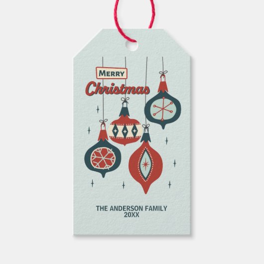 世紀中葉の原子クリスマス ギフトタグ (正面)