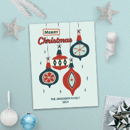 世紀中葉の原子クリスマス シーズンポストカード