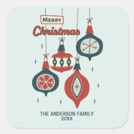 世紀中葉の原子クリスマス スクエアシール