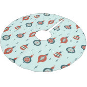 世紀中葉の原子クリスマス ブラッシュドポリエステルツリースカート (アングル)