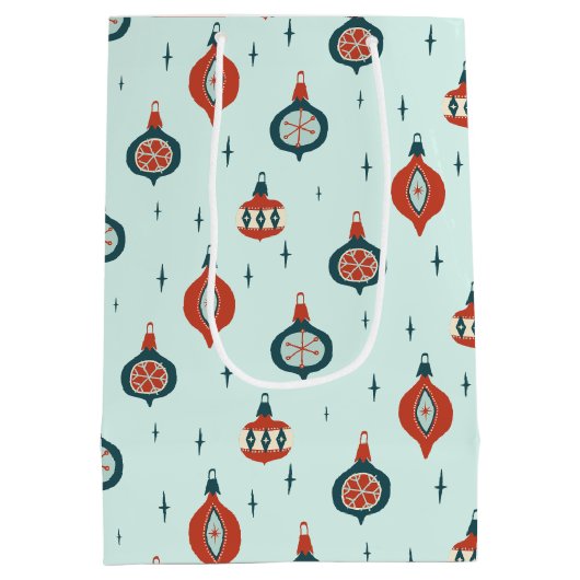 世紀中葉の原子クリスマス ミディアムペーパーバッグ (裏面)