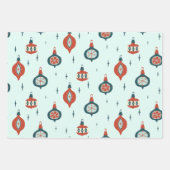世紀中葉の原子クリスマス ラッピングペーパーシート (正面)