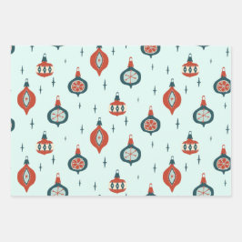世紀中葉の原子クリスマス ラッピングペーパーシート