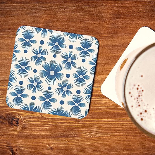 世紀中葉の結婚式花 |フルプリント スクエアペーパーコースター