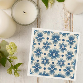 世紀中葉の結婚式花 |フルプリント スタンダードカクテルナプキン