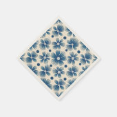 世紀中葉の結婚式花 |フルプリント スタンダードカクテルナプキン (角)