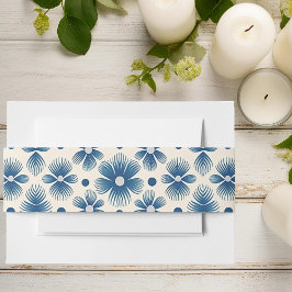 世紀中葉の結婚式花 |フルプリント 招待状ベリーバンド