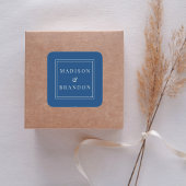 世紀中葉の結婚式花 |青 スクエアシール