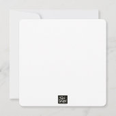 世紀中葉の青と白モダン 招待状 (裏面)