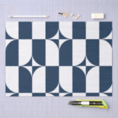 世紀中葉の青と白モダン 薄葉紙 (クラフト)