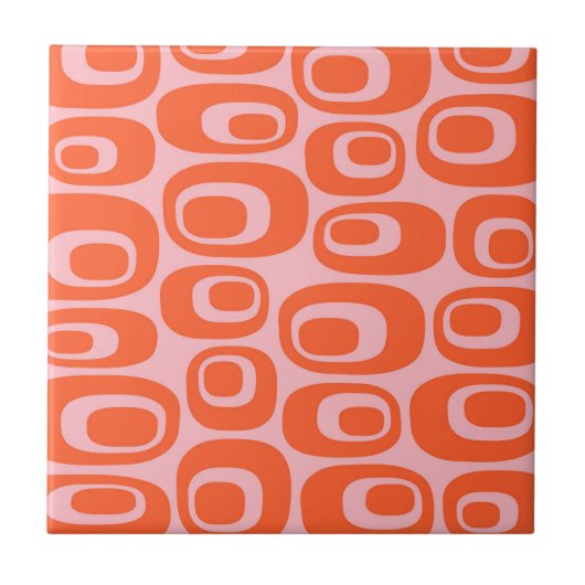 世紀中葉モダンの気泡パターン タイル (正面)