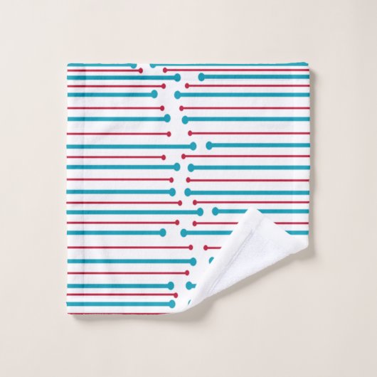 世紀中葉モダンの線と円 バスタオルセット (ウォッシュタオル)