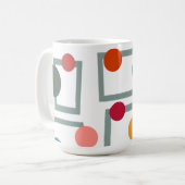 世紀中葉モダン台形と円 コーヒーマグカップ (正面左)