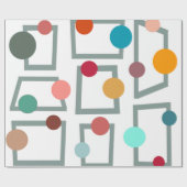 世紀中葉モダン台形と円 ラッピングペーパー (フラット)