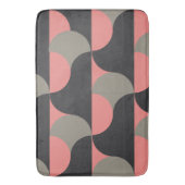 世紀中葉モダン桃と灰色 バスマット (正面縦)