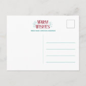 世紀中頃のクリスマスベルモダン インビテーションポストカード (裏面)