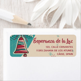 世紀中頃のクリスマスベルモダン ラベル