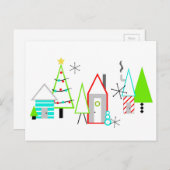 世紀中頃のクリスマスモダン村 シーズンポストカード (正面/裏面)