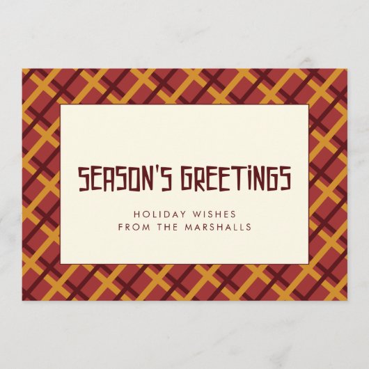 世紀中頃のシーズンの挨拶パターン シーズンカード (正面)