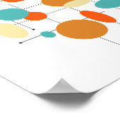 世紀中頃のスタイルのモダン円 ポスター (角)