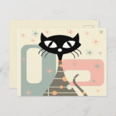 世紀中頃のネコモダン シーズンポストカード (正面/裏面)