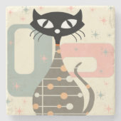 世紀中頃のネコモダン ストーンコースター (正面)