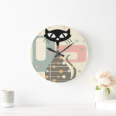 世紀中頃のネコモダン ラージ壁時計 (ホーム)