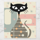 世紀中頃のネコモダン ワインラベル (シングルラベル)