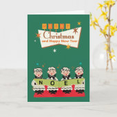 世紀中頃のメロディー：クリスマス・ノエル合唱団 カード (黄色い花)