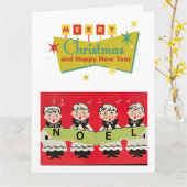 世紀中頃のメロディー：ノールクリスマス合唱団ボーイズ カード (黄色い花)