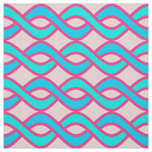 世紀中頃のリモダンボン、ターコイズ、ピンク ファブリック (見本)
