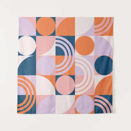 世紀中頃の円ストライプのパターン タペストリー (正面(横))