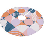 世紀中頃の円ストライプのパターン ブラッシュドポリエステルツリースカート (アングル)