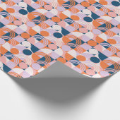 世紀中頃の円ストライプのパターン ラッピングペーパー (角)