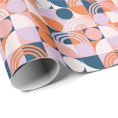 世紀中頃の円ストライプのパターン ラッピングペーパー (ロールコーナー)