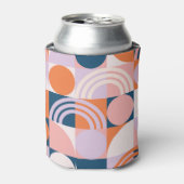 世紀中頃の円ストライプのパターン 缶クーラー (缶正面)