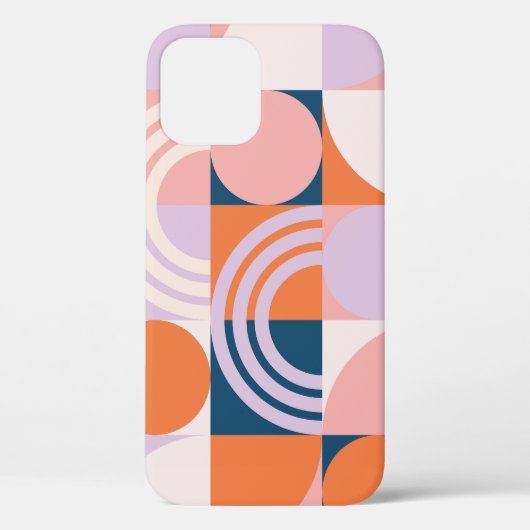世紀中頃の円ストライプのパターン Case-Mate iPhoneケース (裏面)