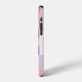 世紀中頃の円ストライプのパターン iPhoneケース (左側面)