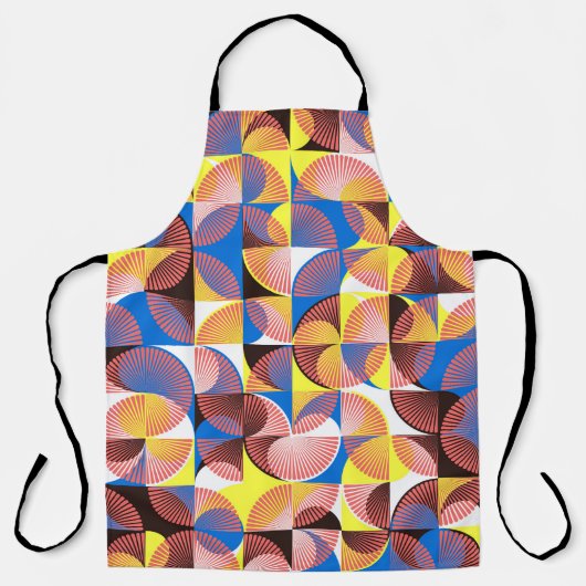 世紀中頃の円、ストライプヴィンテージ・タイル エプロン (正面)