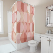 世紀中頃の円：幾何モダンパターン。 シャワーカーテン (インサイチュ)