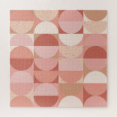 世紀中頃の円:幾何モダンパターン。 ジグソーパズル (横)